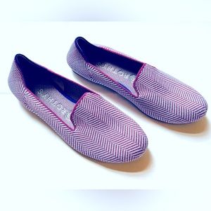 Rothy’s Original Loafer Pink Metallic Herringbone Size 8.5